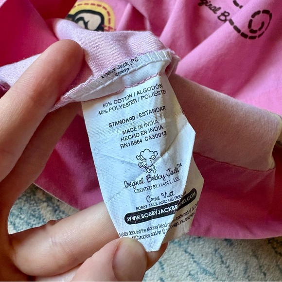 Bobby Jack Original Don't Burst My Bubble Pillow Case 20”x 30” Y2K Pink Monkey - Picture 5 of 7